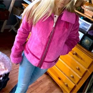 Wilson leather jacket hot pink